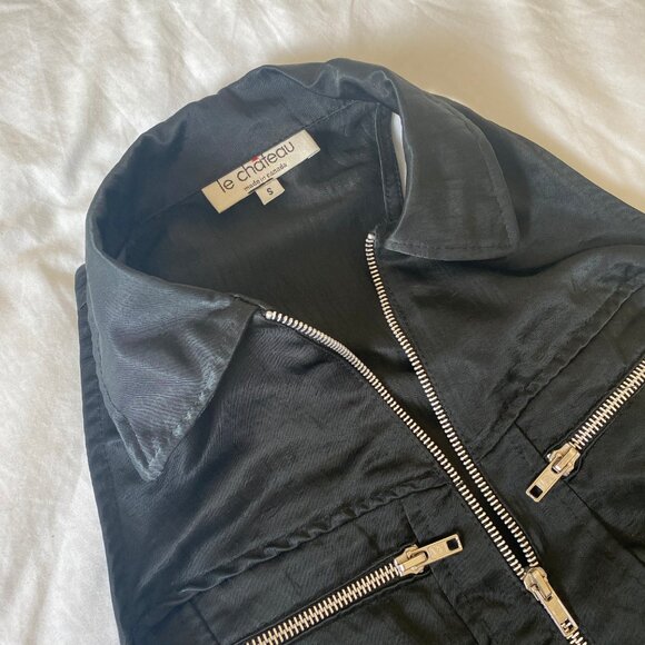 Le Château Vintage Black Vest in Size Small - Picture 3 of 3